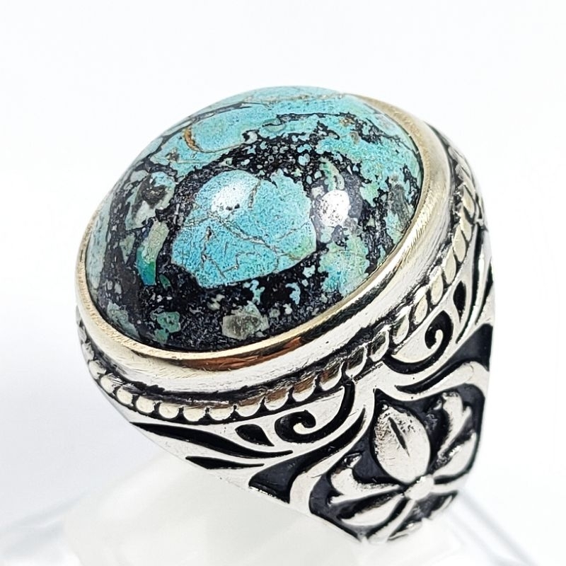 BATU CINCIN NATURAL TURQUOISE PIRUS PIRUS PERSIA KODE 02505