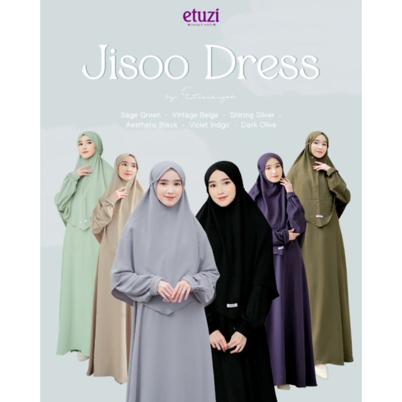 GAMIS DEWASA SET BERGO INSTAN JISOO DRESS ORIGINAL ETUZI