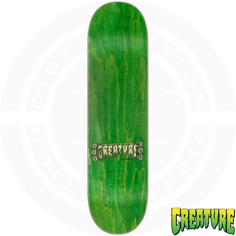 CREATURE 8.25in x 32.04in Psycho Logo 7Ply Birch Lg Skateboard Deck