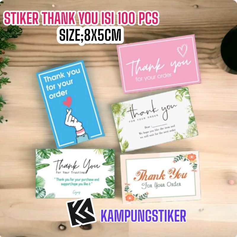 

Stiker Thank You Size 8 X 5 Cm Isi 100 Pcs - Siap Kirim