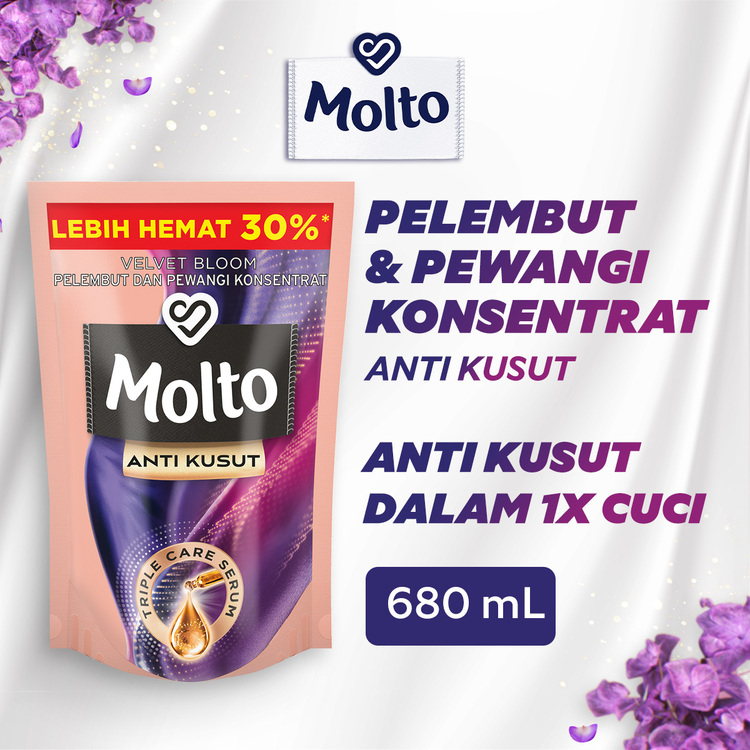 MOLTO ANTI KUSUT VELVET BLOOM POUCH 680ML