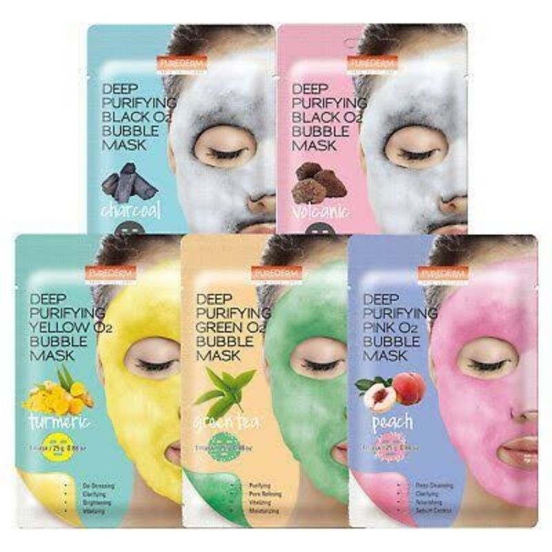 Face mask masker wajah muka 20g gram gr 20 g charcoal peach green tea tumeric O2 bubble buble wardah