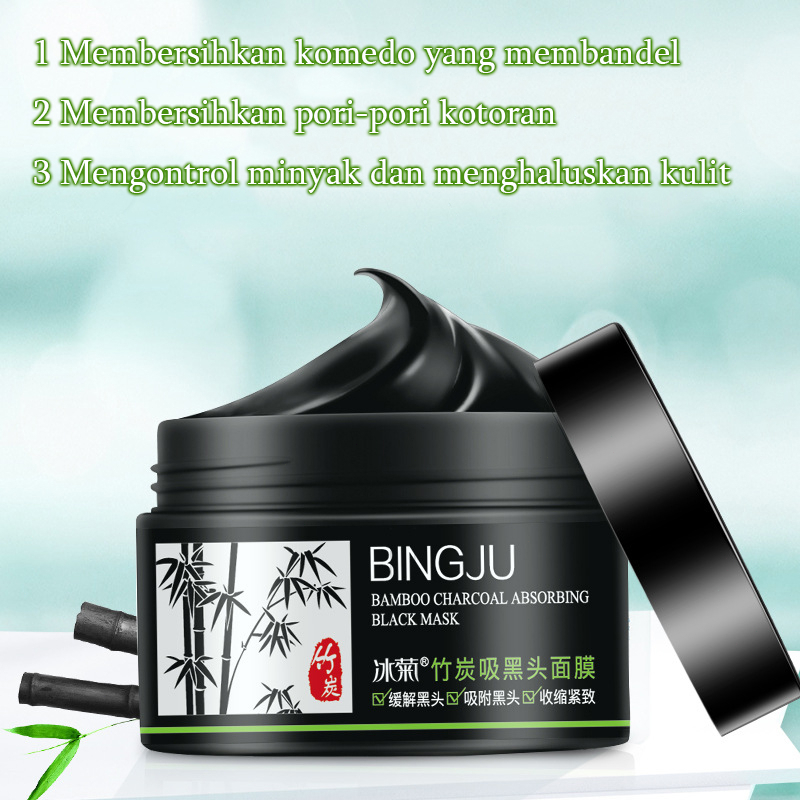 Masker penghilang komedo Vacum alat komedo 120G Arang bambu masker Pembersih komedo PENGHILANG KOMEDO MEMBANDEL,KULIT KASAR,FLEK HITAM,BEKAS JERAWAT,Pori besar MENCERAHKAN KULIT PENGHILANG KOMEDO MEMBANDEL