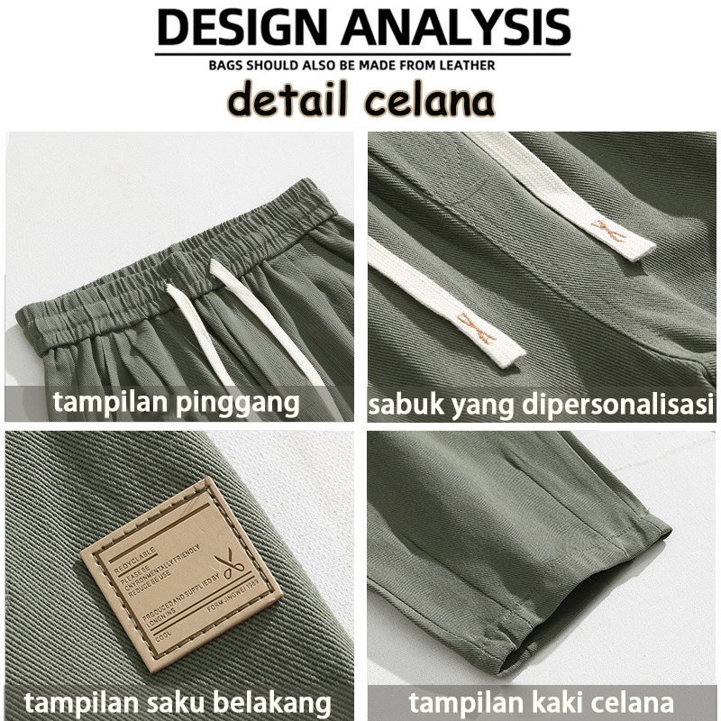 Celana panjang pria korean style celana cargo panjang celana hitam pria loose lurus pants celana panjang cowok celana santai oversize celana boyfriend jogger dasar2023