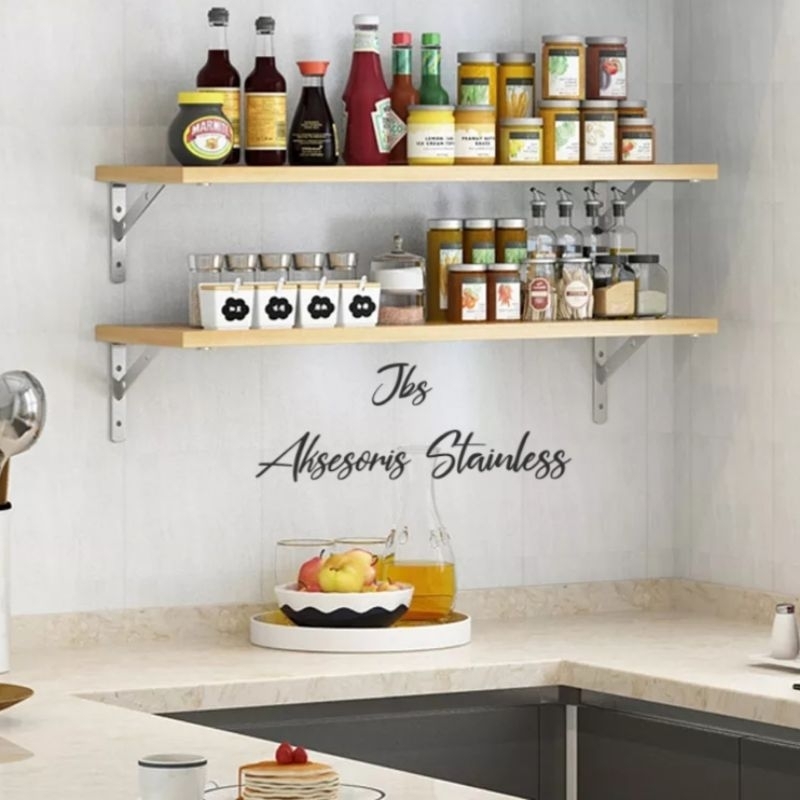 BRACKET SIKU DINDING 13CM×20CM× T:3MM STAINLESS SS 201-SIKU RAK(1 PCS)