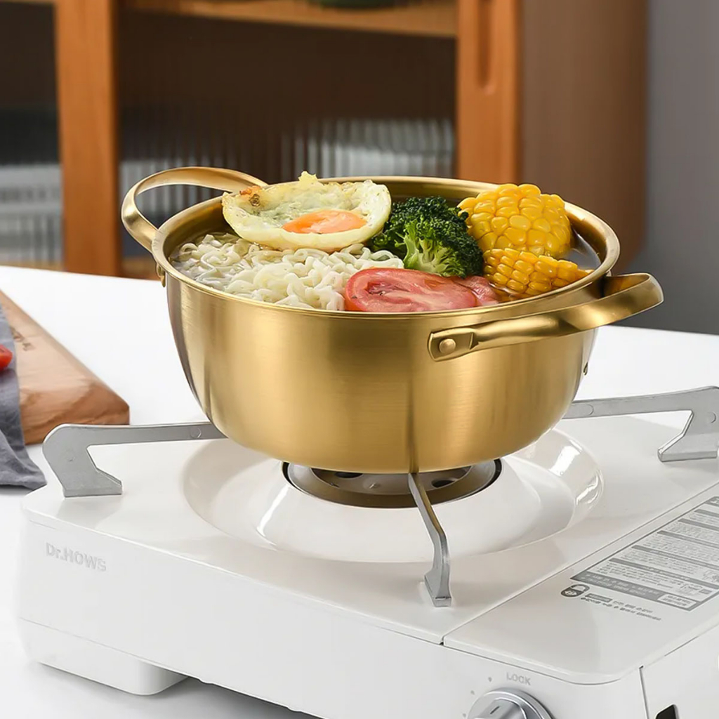 Nexxio Panci Ramen korea / Panci Noodle Korean Stainless / Panci Ramen Gold / Panci Ramyun KoreaPremium / Korea Noodle Pot Gold