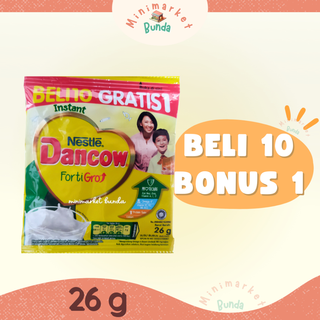 

Susu Dancow Instan Sachet Vanilla Putih Fortigro Netsle 26 gr