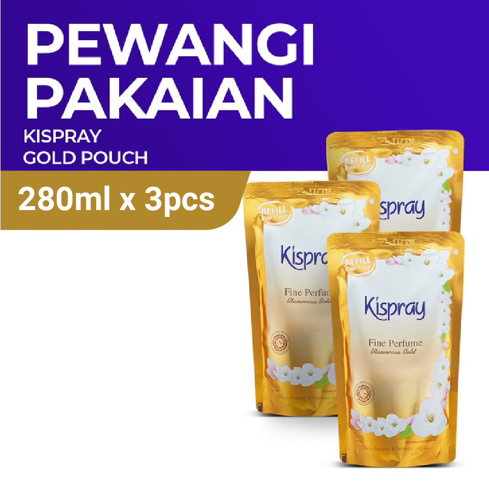 Kispray Glamorous Gold Refill Pouch 280 ml - 3pcs