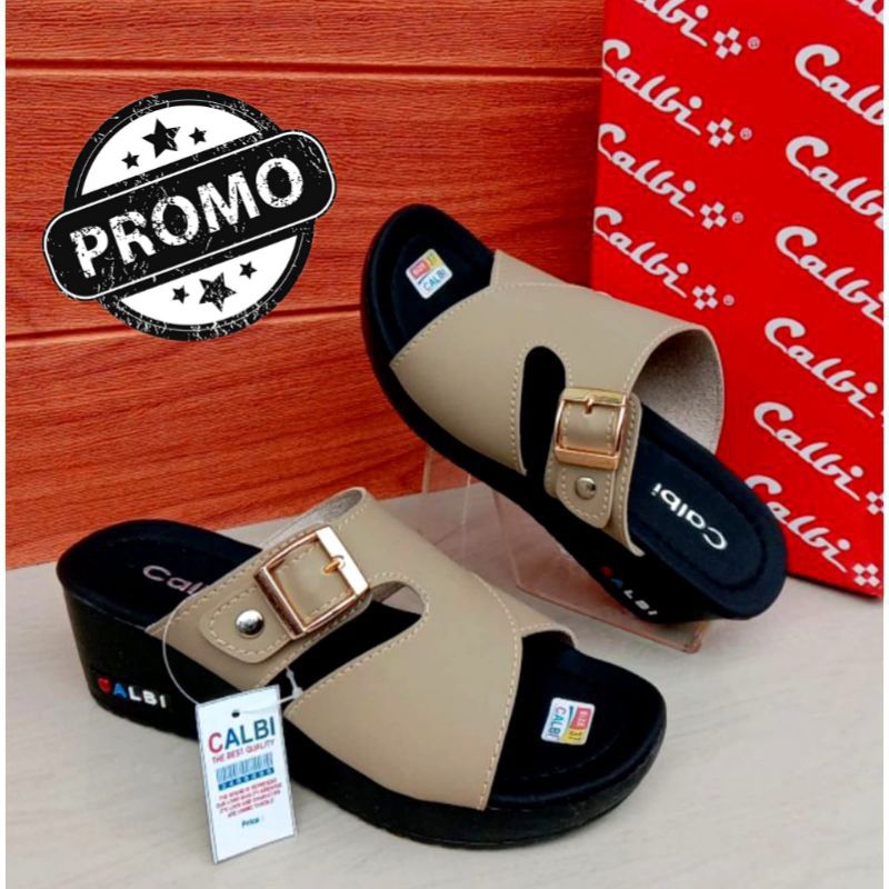 Sandal Wanita Calbi Model Terbaru Korean Style/Sandal Wedges Terbaru Dan Terlaris/Sandal Selop Wanita Remaja Kekinian