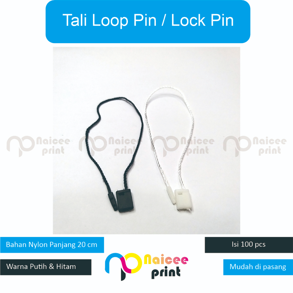 

Tali loop pin | Tali hangtag nylon | Tali lock pin