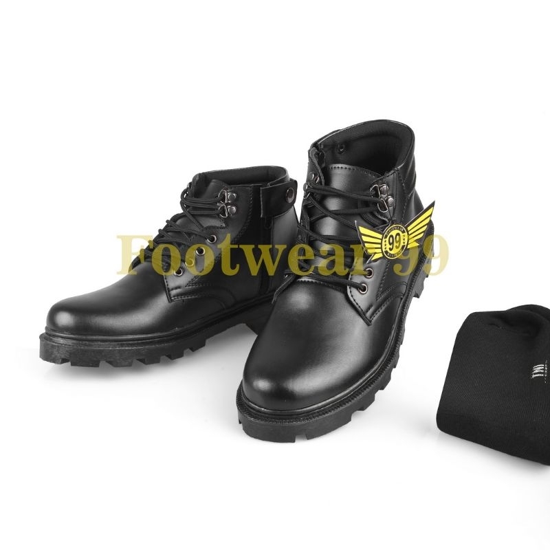 sepatu pdh pria tali resleting kerja dinas security,tni,polri pentopel pormal