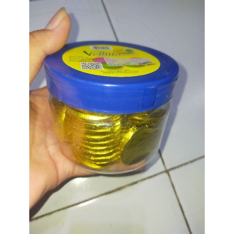 

Vellina Coklat Koin Emas Isi 45 Pcs Per Botol