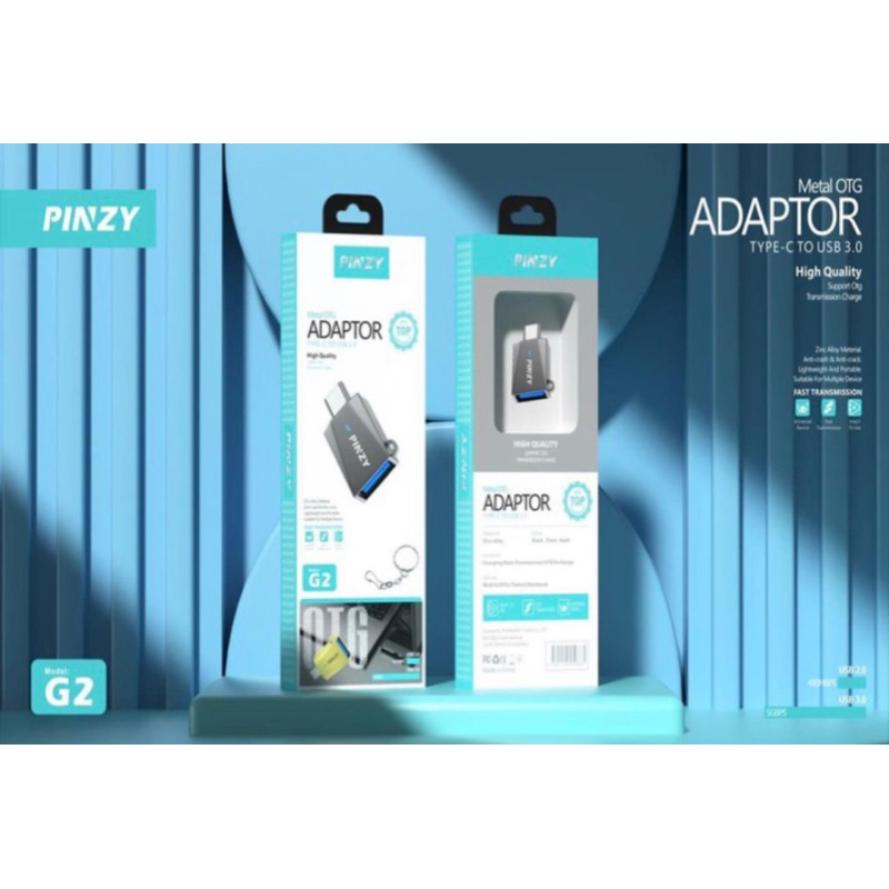 OTG Metal Adaptor PINZY G2 USB C to USB 3.0 Fast Transmission Charge- OTG G2