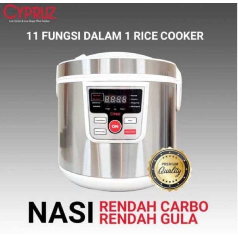 CYPRUZ  Rice Cooker Low Carbo - Rice Cooker Low Carb - Low Sugar - Rendah Gula