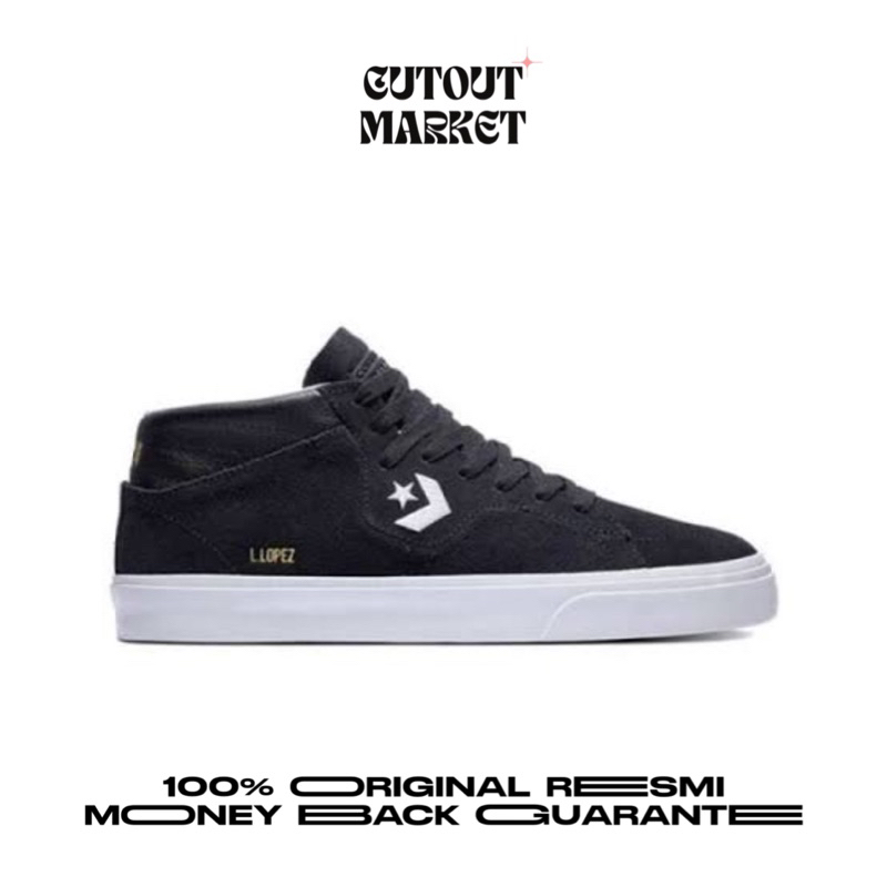 Converse X Mi Gente Cons Louie Lopez Pro ‘Mid Shoes Black White’