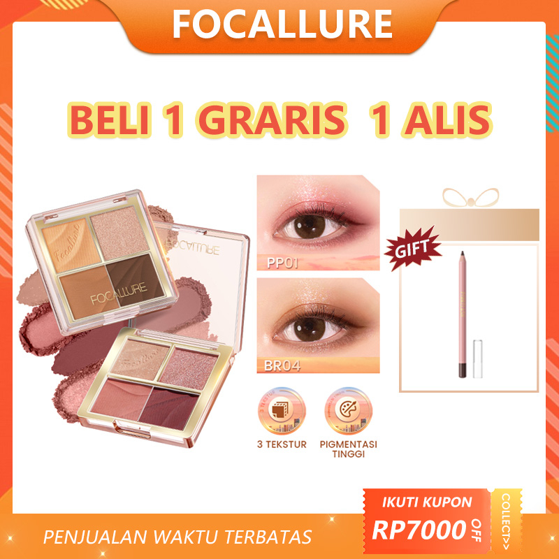 FOCALLURE #AmberGold Multi-Use Eyeshadow Palette One-For-All Powder Waterproof Lasting Eyeshadow Highlighter &amp; Contour Palette