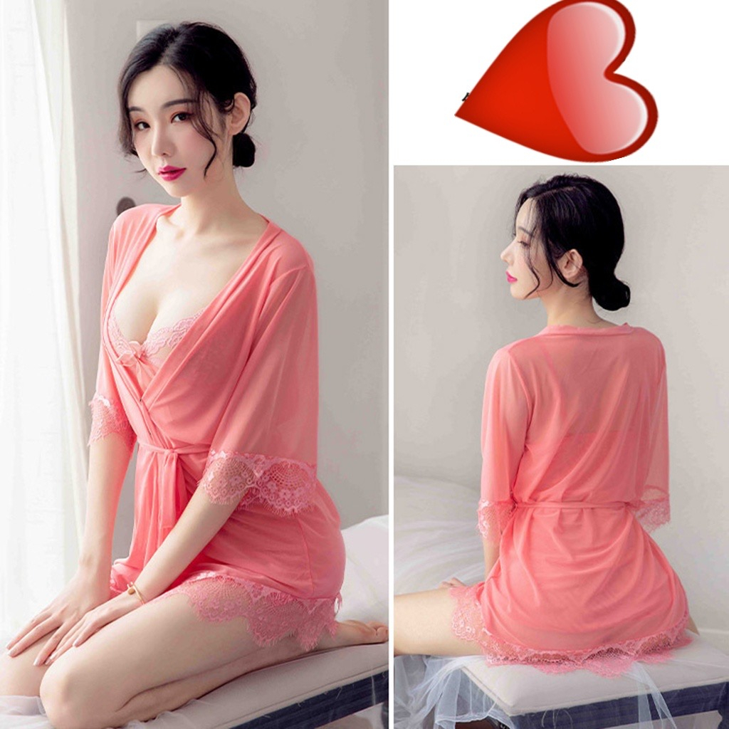 Longnight sexy lingerie sexy baju tidur 013-New import Lingerie Sexy Hot Big Size Baju Tidur Jumbo Baju Dinas Malam Kimono Lingerie Paris