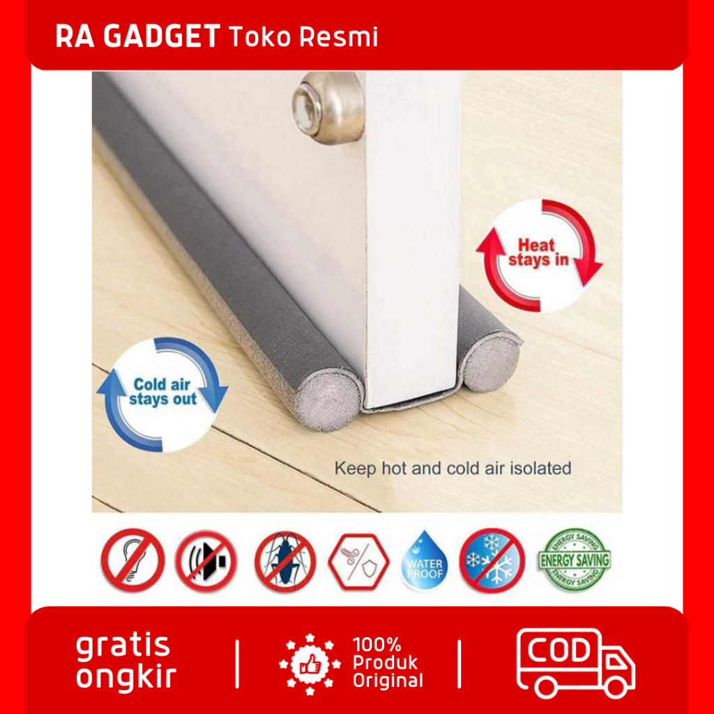 Lis Penghalang Debu Serangga Bawah Pintu Door Bottom Seal 92cm / Busa Alas Peredam Suara Penghalang 