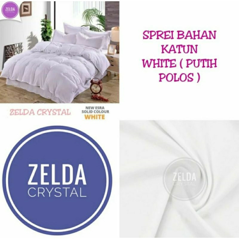 JUAL BAHAN METERAN SPREI / BEDCOVER KATUN PUTIH POLOS
