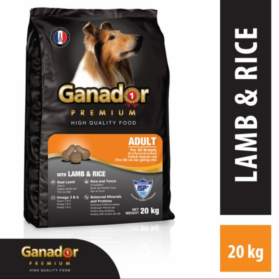 Ganador Adult Lamb & rice / Salmon 20 kg dog food makanan anjing 20kg GRAB GOJEK