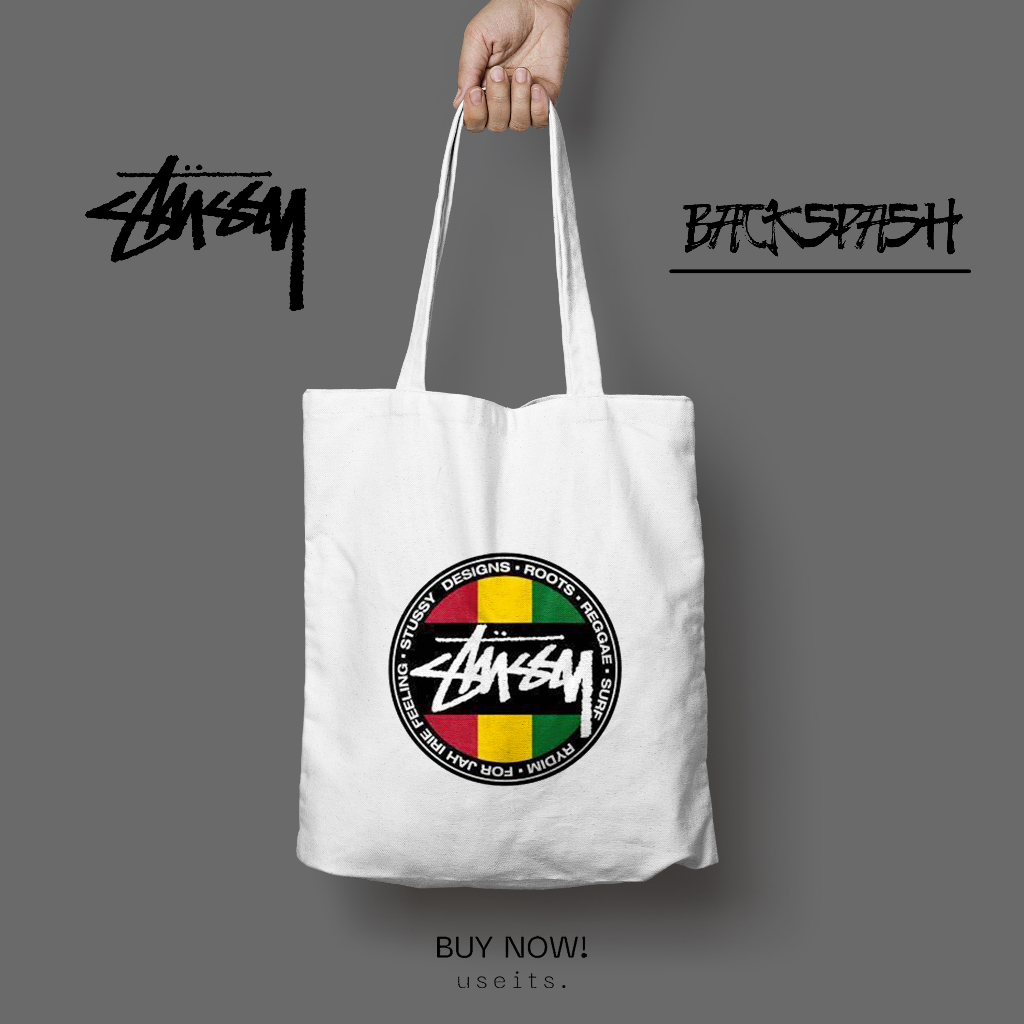 Tas Totebag Stussy Skate Pria Wanita - STUSSY