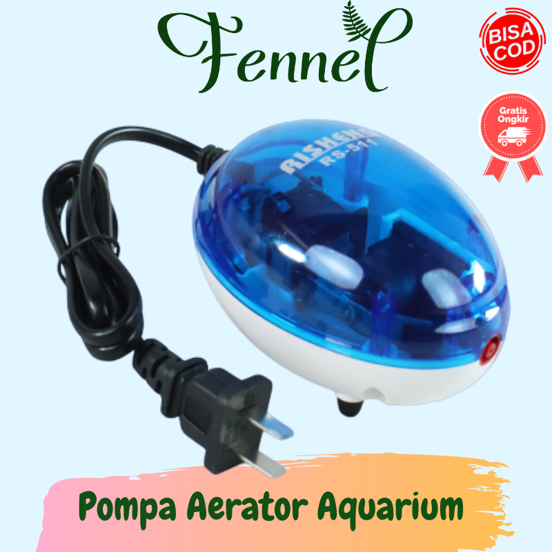 Pompa Aerator Udara Aquarium Senyap 1.5W RS 511