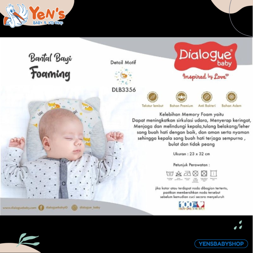 Dialogue Baby Pillow DLB3356 Bantal Anak Bayi Memory Foam