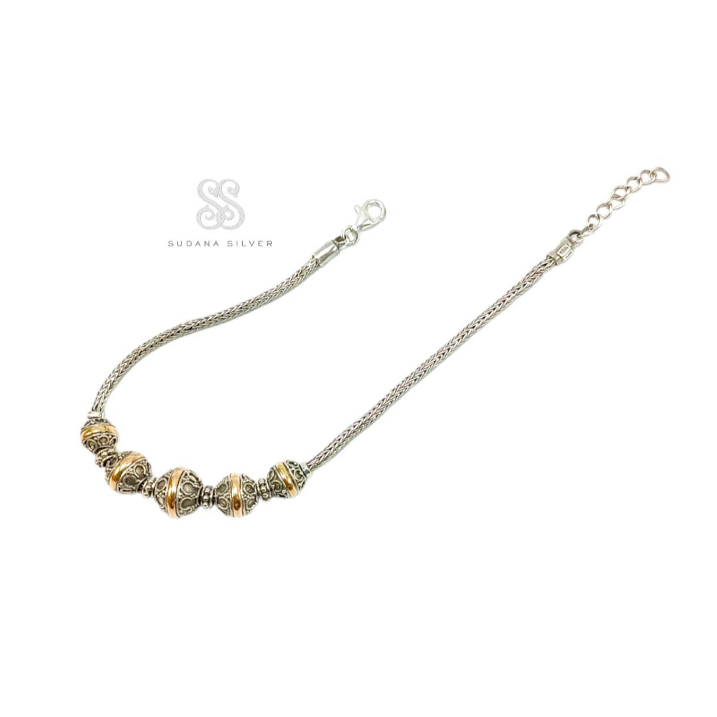 Gelang Rantai Perak Tulang Naga Ball Perak 925 Handmade Bali