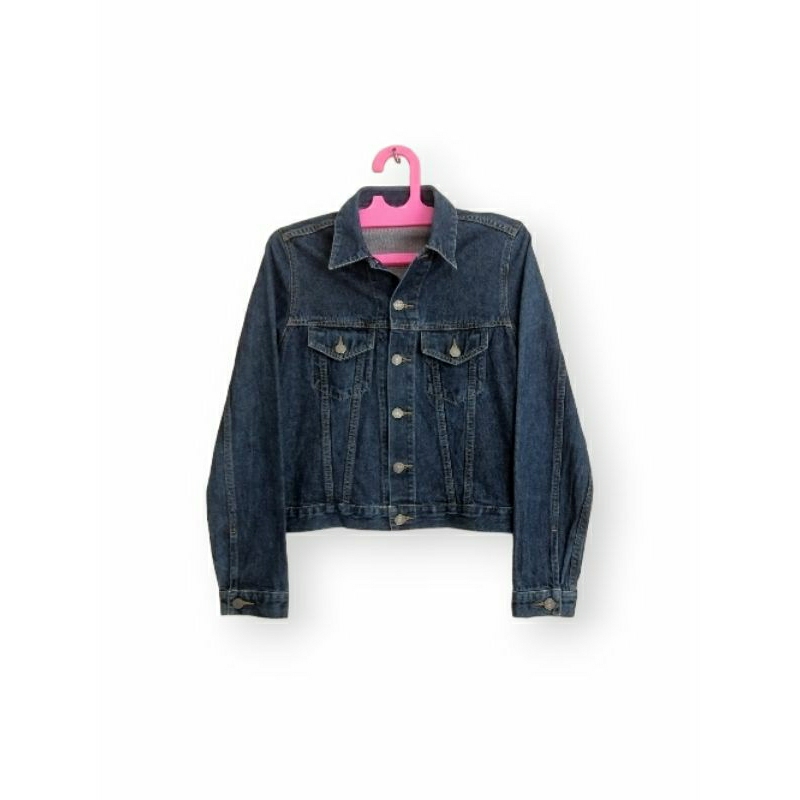 Jaket crop Uniqlo denim