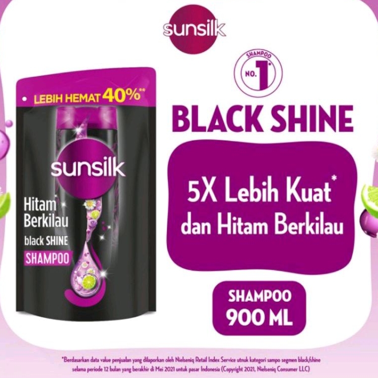 Sunsilk Shampo Black Shine 900 ml