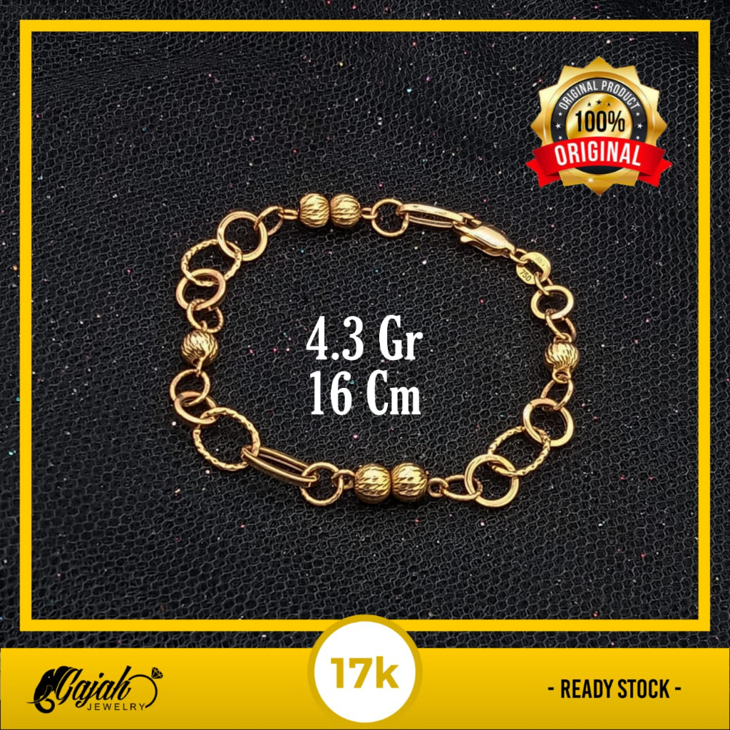 Gelang Emas 17K - 4.3 Gr Kadar 750 - 4840