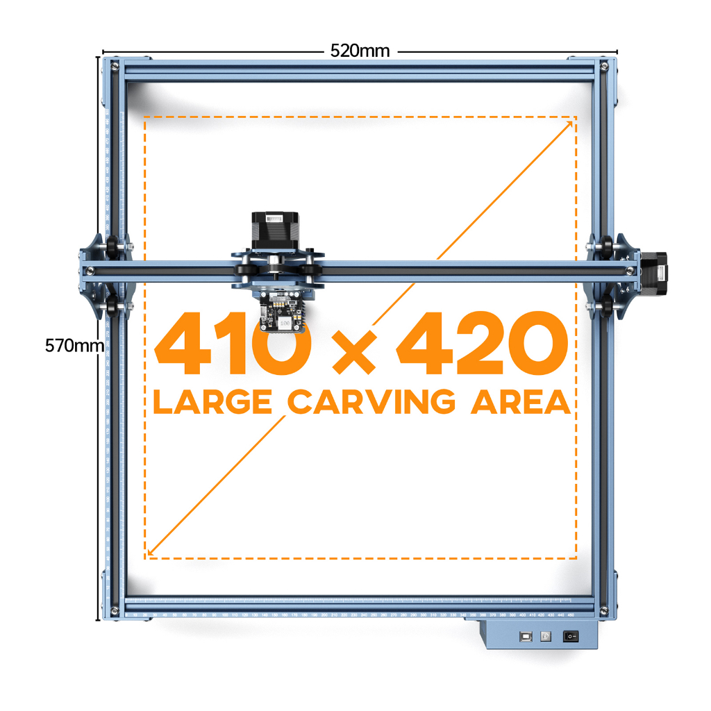 SCULPFUN S9 Mesin Ukiran Laser Ultra-halus Logam Penuh Mesin Ukiran Laser Akrilik Kayu Pengukir pemotongan laser Pengukir ukiran laser ultra-tipis 410x420mm