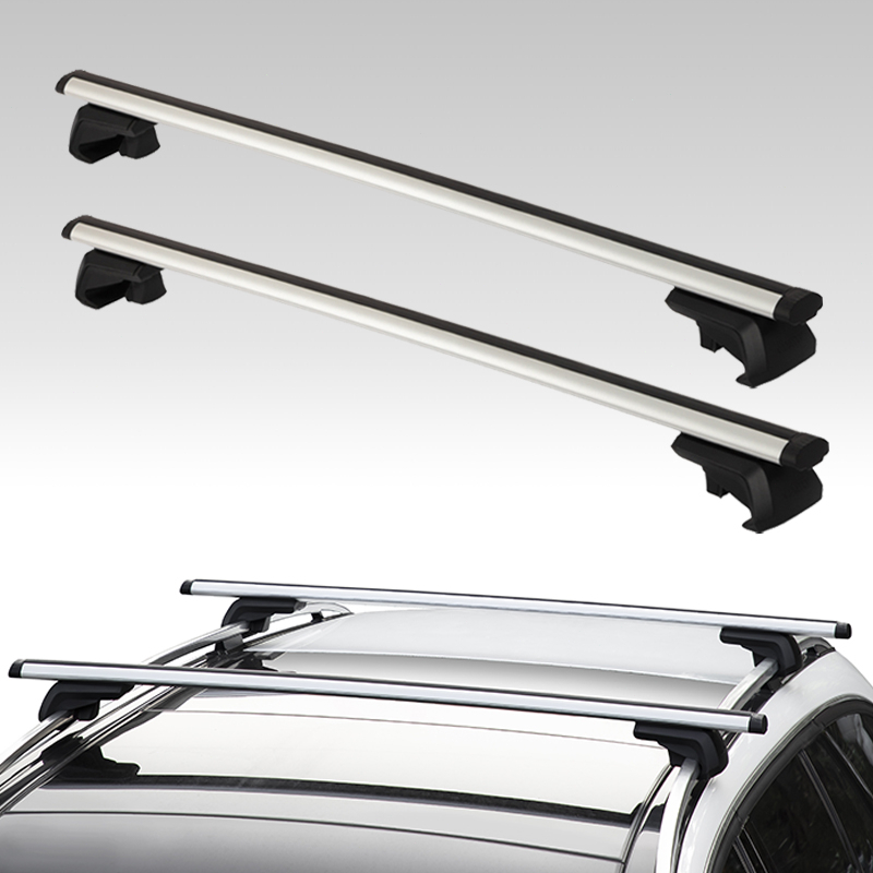 Crossbar Sport Rack Kaki Jepit Roof Rail Mobil Universal 2 Pcs 120 CM Universal Cocok Untuk Mobil Dengan Asli Rak Atap SUV Rak Atap Lintang Untuk Kayak Cargoline Snowboarding Cross Bar Kaki Rack Mobil