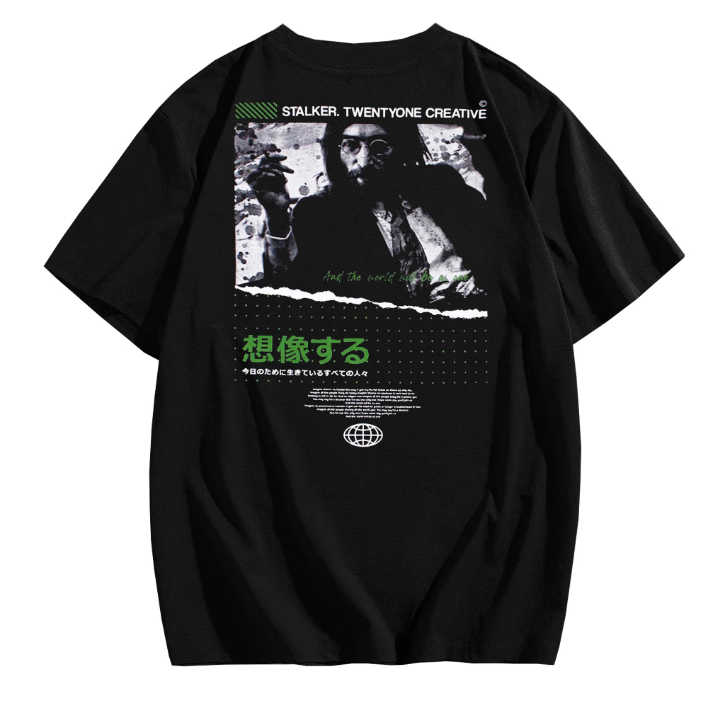 Stalker Kaos John Lennon Hitam