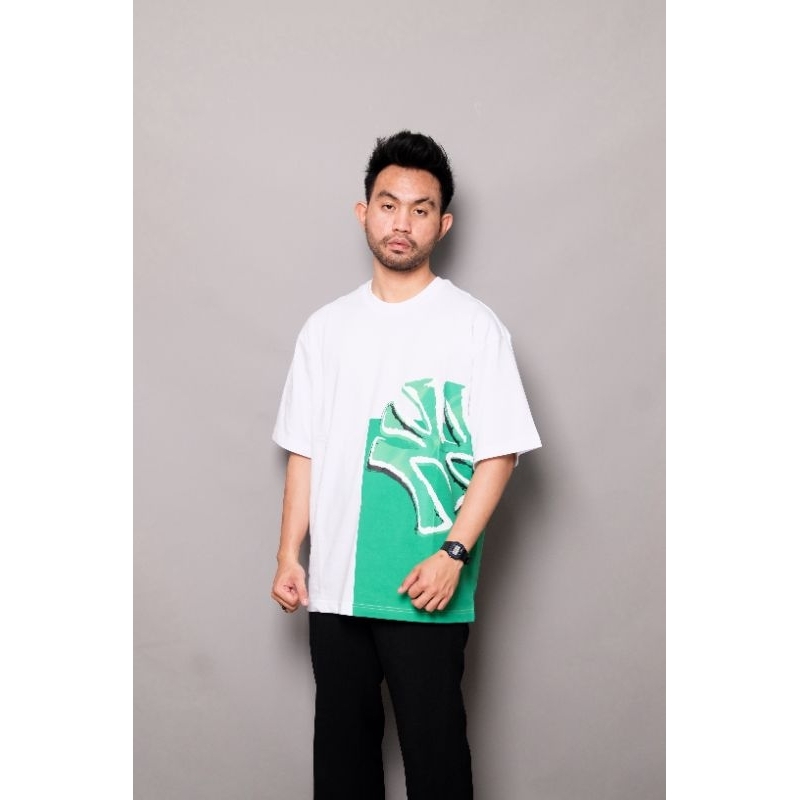 MLB NY YANKEE GREEN WHITE TEE