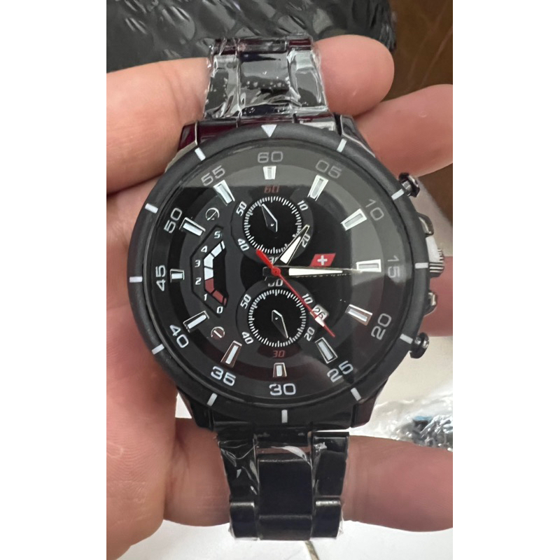 (Grosir Cod)Jam Tangan Pria ARMY Crono Varisi Tanggal aktif Strap Rantai/Stell(Dikirim Jakarta Best )