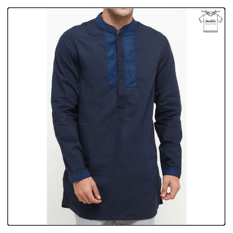 Kemeja Koko Kurta Pakistan CARDINAL Lengan Panjang Terbaru Slim Fit Original