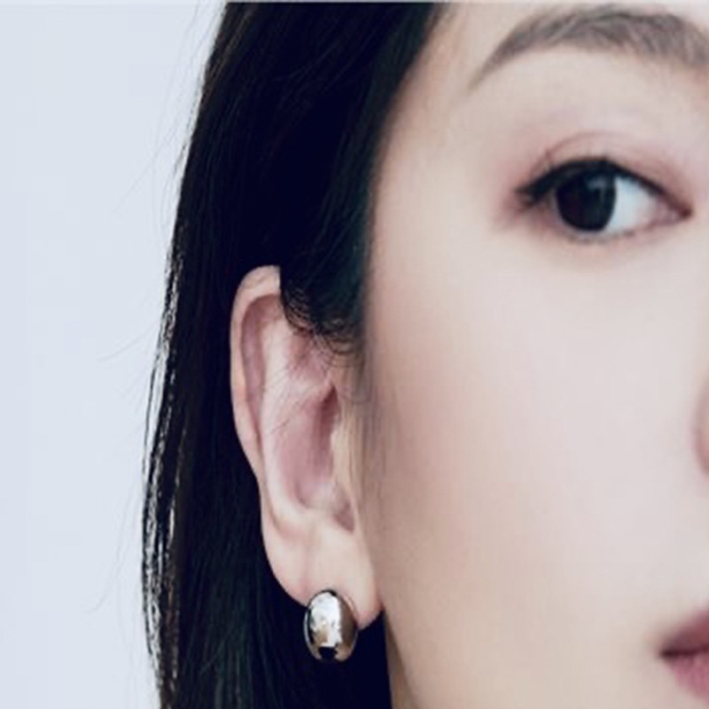 anting bulan bintang hitam titanium asli