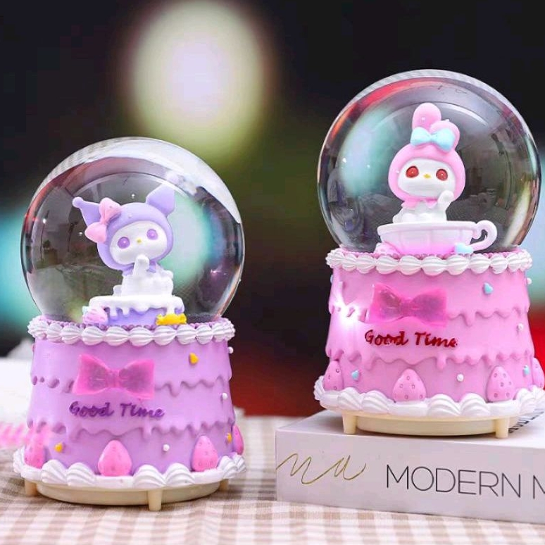 KOTAK MUSIK / BOLA SALJU / SNOWBALL / BOLA KRISTAL / HADIAH LUCU / BOLA SALJU KUROMI / BOLA MUSIK ME