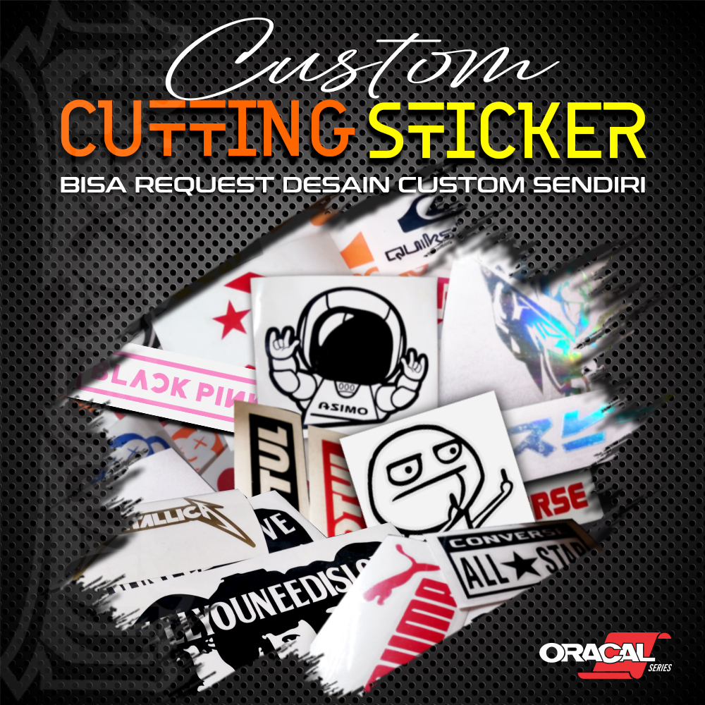

CUSTOM CUTTING STICKER | STIKER CUTTING CUSTOM | BISA REQUEST DESAIN, TULISAN, NAMA, LOGO, GAMBAR & HURUF SENDIRI