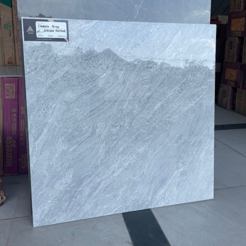 Granit Lantai 60x60 Kw Lokal Arna Omkara Grey Marble