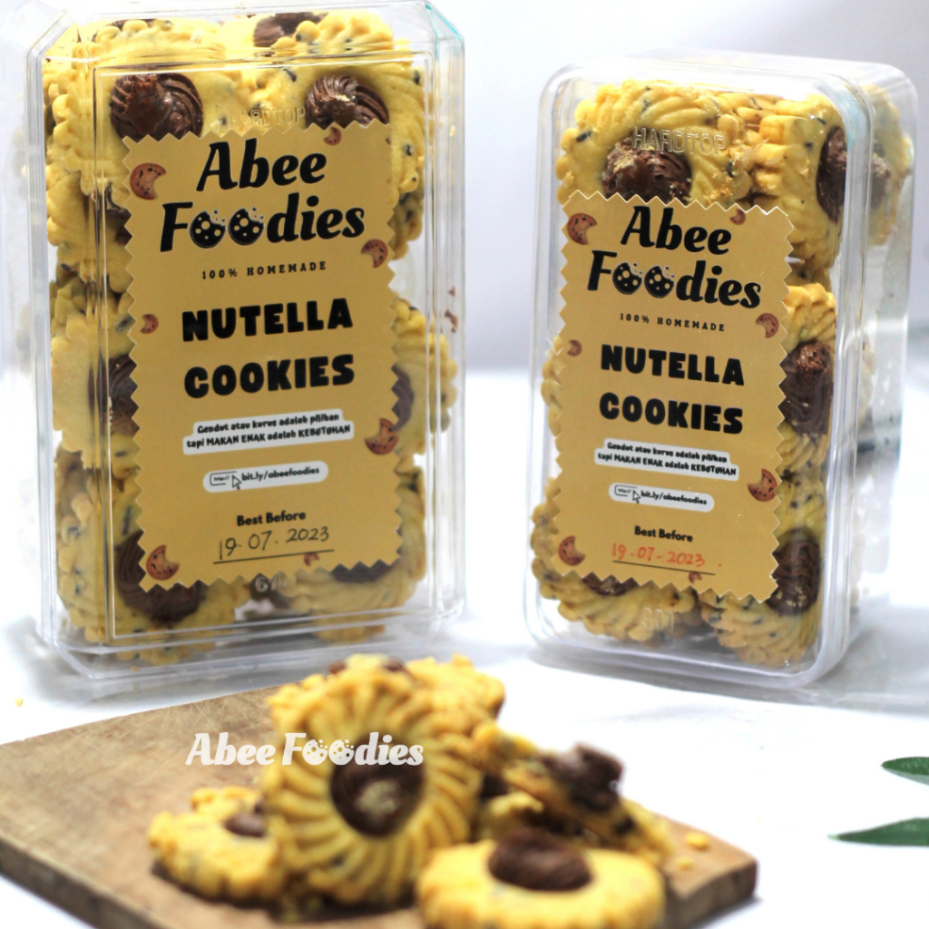 

Nutella Cookies Tart - Kue Kering Cokelat Nutella - Kue Kering Surabaya 350gr - Abee Foodies