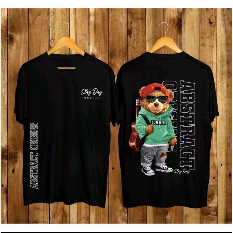 bayar di tempat kaos t-shirt pria motif bear fashion kaos distro pria wanita terlaris dan termurah 2022