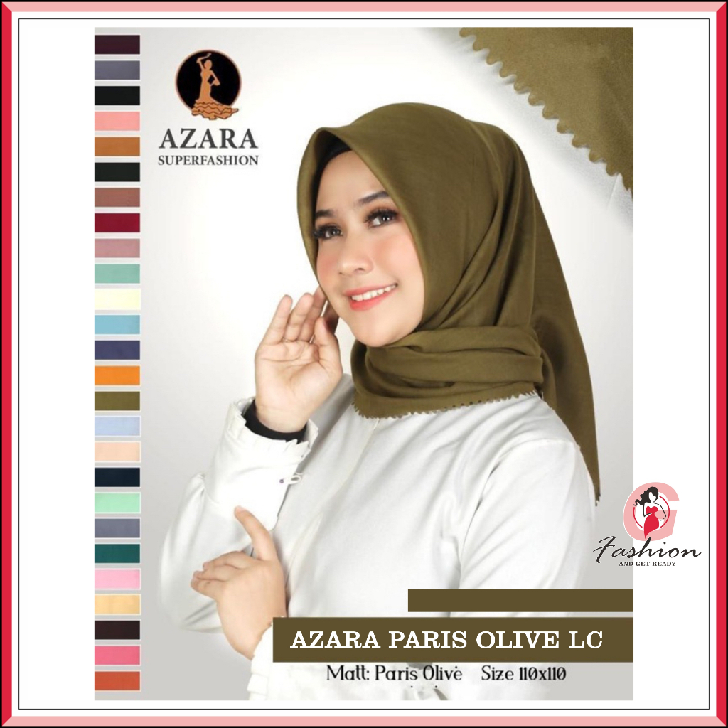 JILBAB AZARA PARIS OILVE / SEGIEMPAT VOAL PARIS DAILY AZARA / JILBAB PARIS OLIVE TERMURAH