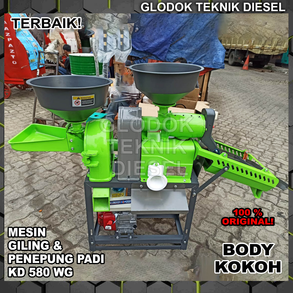 MESIN GILING PADI DAN PENEPUNG KD 580 WG MAHKOTA TERBAIK