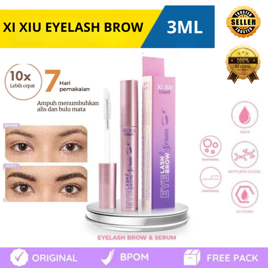 Serum Penumbuh Alis Xi Xiu 3ML HALAL/ BPOM Eyelash & Brow Treatment Serum Bulu Mata Dan Alis ORIGINA