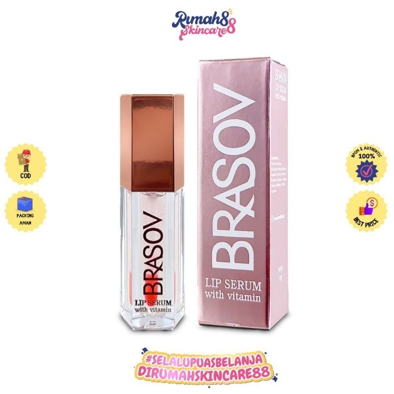 BRASOV Lip Serum With Vitamin Colour Glossy Pelembab Bibir 5gr