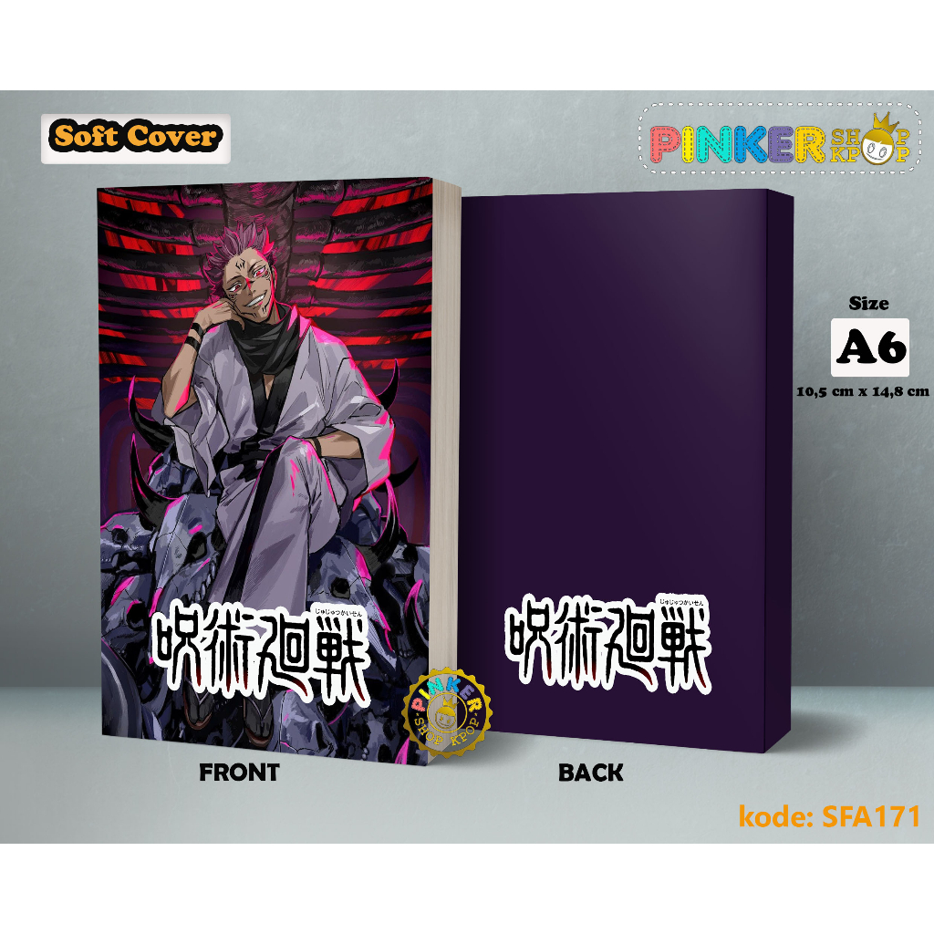 

(SFA171) Pocket Note Anime Jujutsu Kaisen Gojo 1 Softcover A6/A5 Buku Tulis catatan Notes Agenda Planner Jurnal