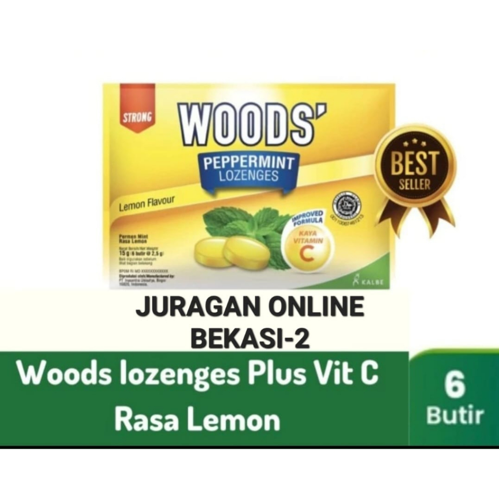 

Permen Woods Lozenges Lemon Plus Vit C 15 gr-Sachet