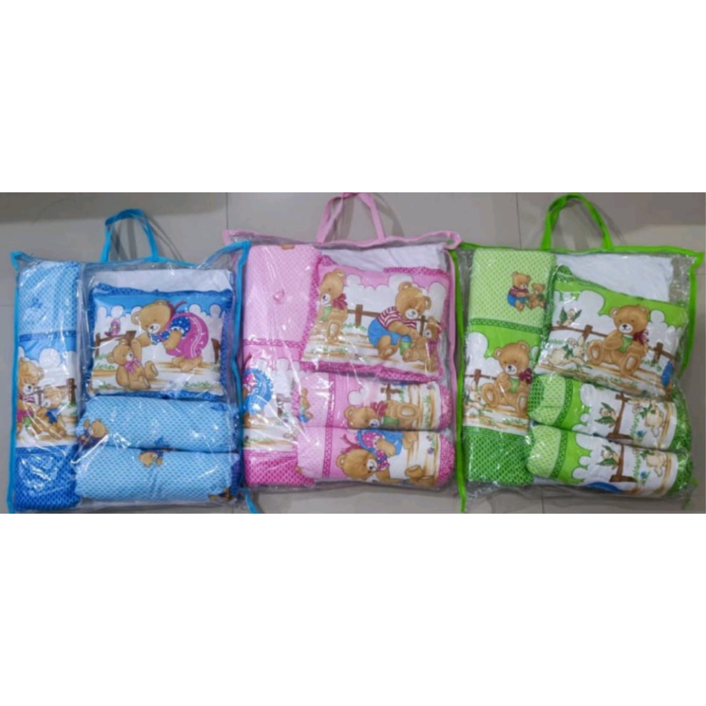 1 PC KASUR BAYI MINI Set / Bantal + Guling / Kasur Lipat Size 50 x 50 cm Mini Bantal Guling Bayi Boneka candy